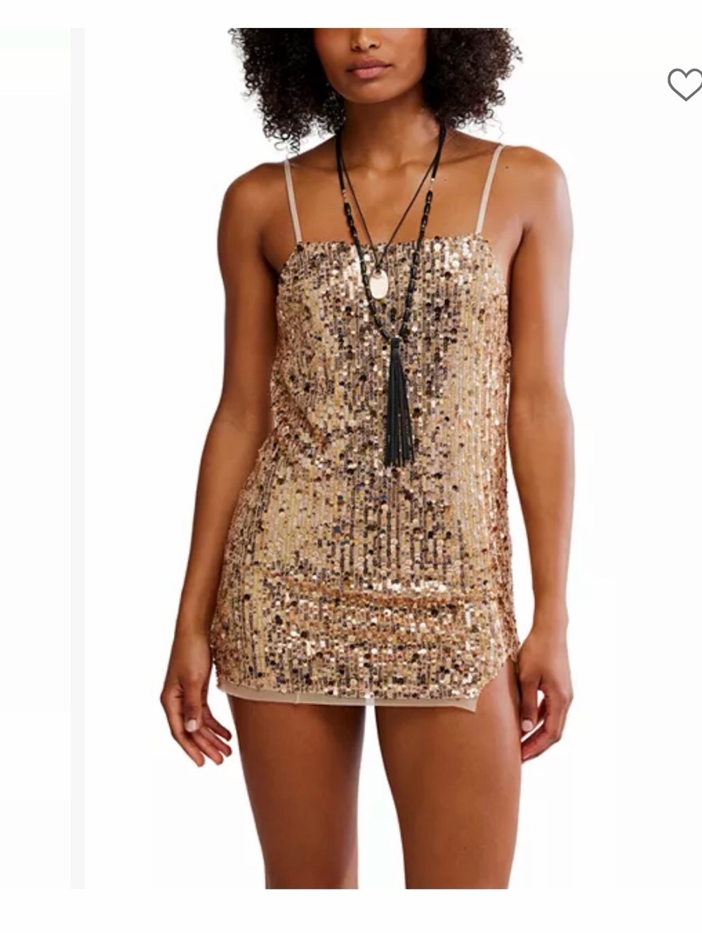 Gold Sequin Mini Dress — Women